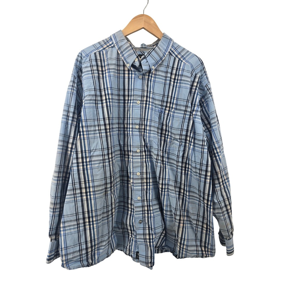 Ariat Pro Series Shirt Mens XXXL Blue Plaid Western Long Sleeve Mesh Back Yoke